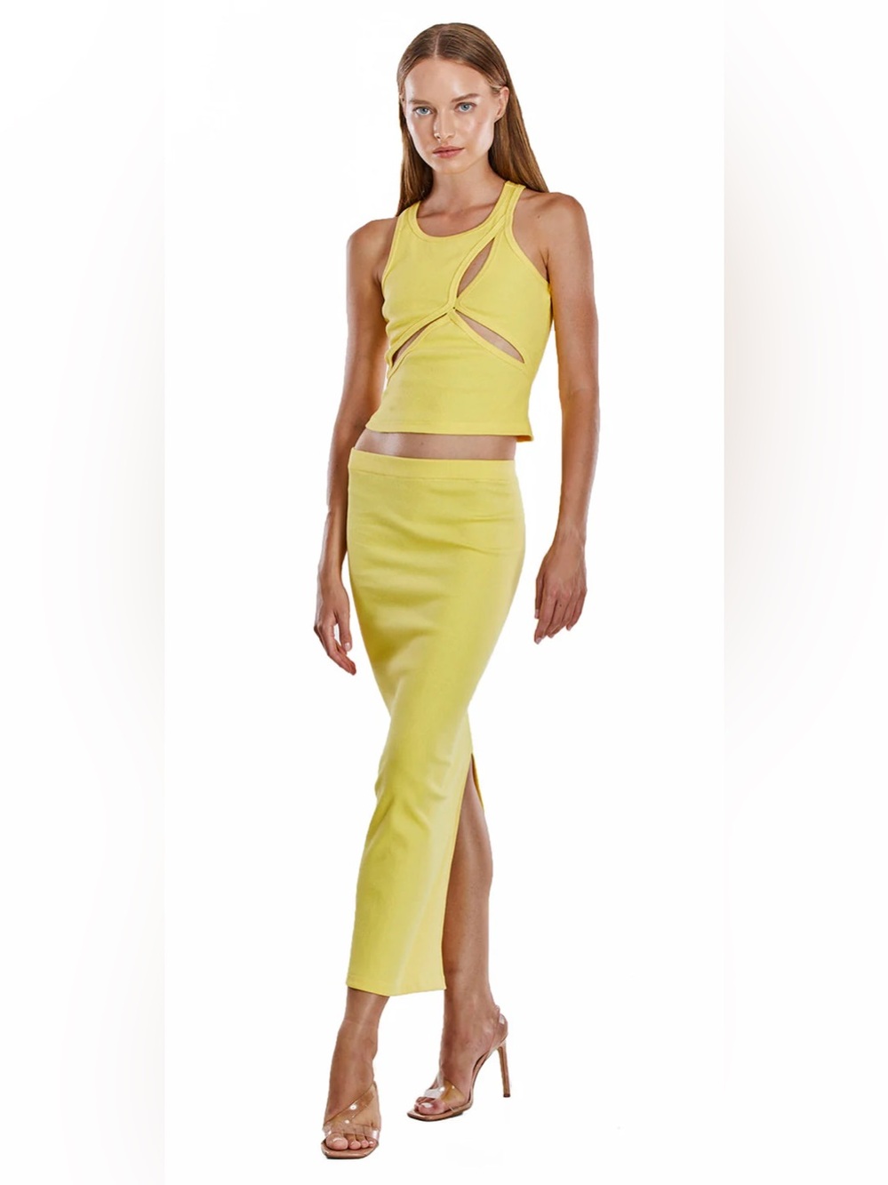 Mother of All ANTONIA SKIRT - YELLOW NWT XS
